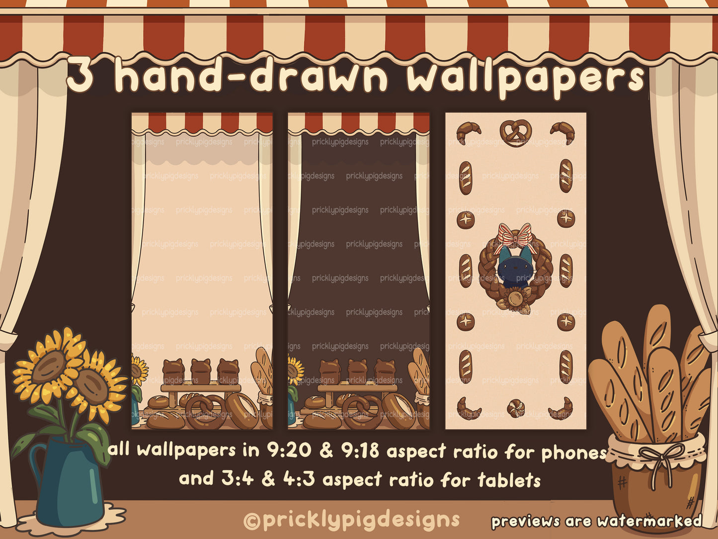 Black Cat Bakery Icon Pack for iOS, Android & Tablets