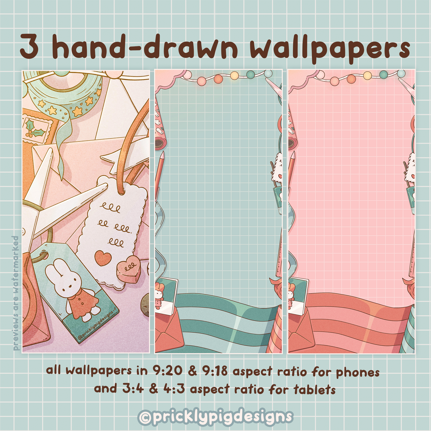 Cosy Holidays: Pastel Christmas Wallpapers, icons and widgets for iOS, Android, iPad & Tablets