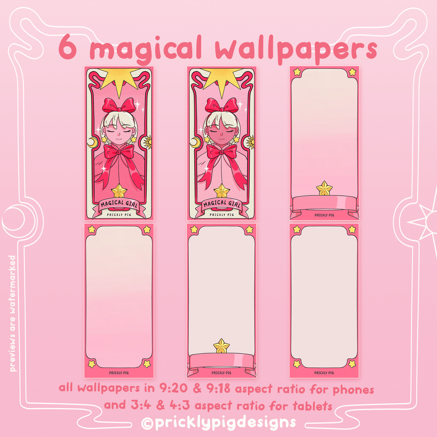 Magical Girl Anime Aesthetic Icon Pack for iOS,  Android & Tablets