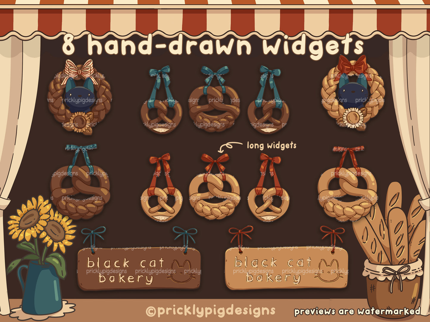 Black Cat Bakery Icon Pack for iOS, Android & Tablets