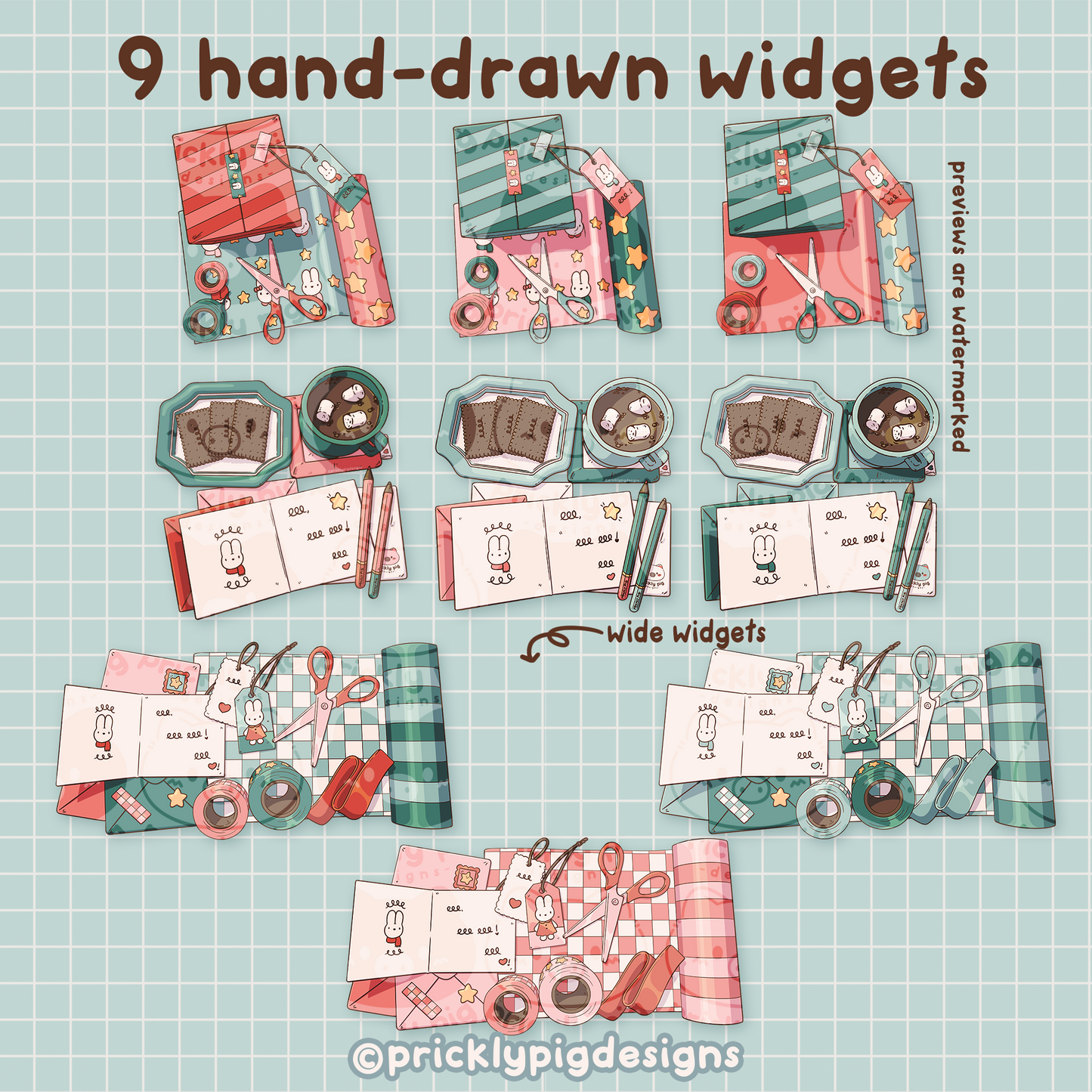 Cosy Holidays: Pastel Christmas Wallpapers, icons and widgets for iOS, Android, iPad & Tablets