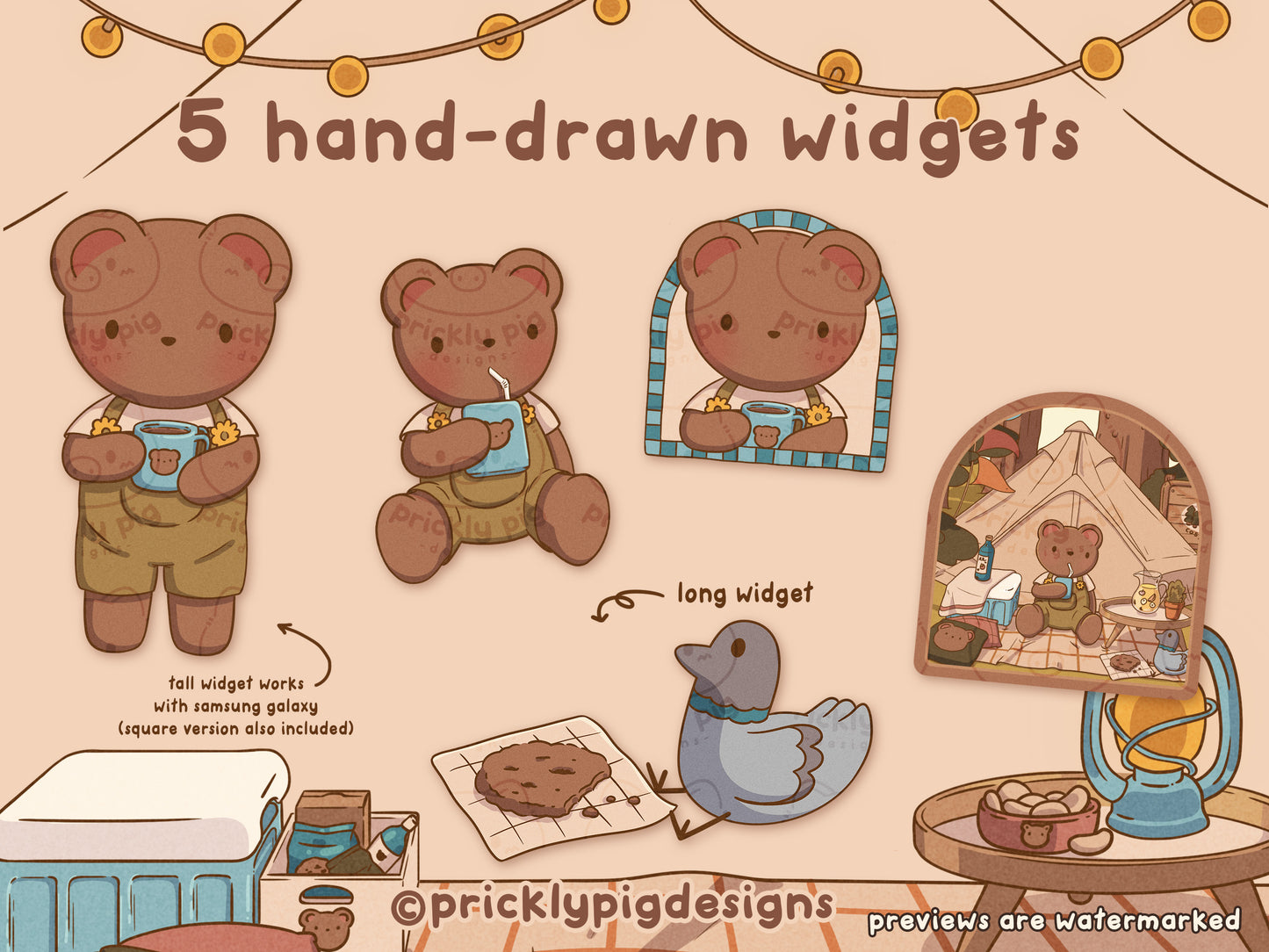 Cosy Camping Icon Pack for iOS, Galaxy, Android & Tablets