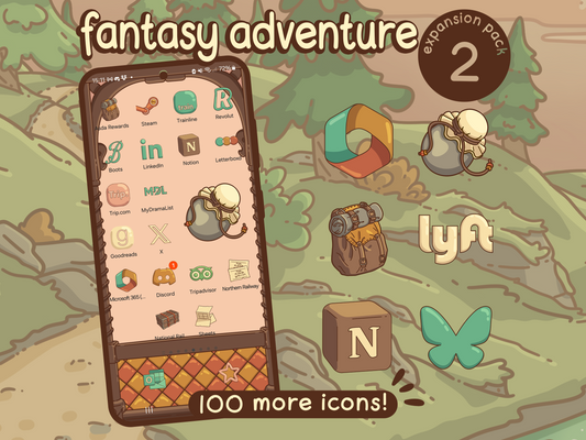 Fantasy Adventure EXPANSION Pack 2 for iOS, Android & Tablet, Wallpapers, Widgets, Gamer App Theme