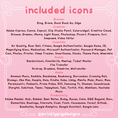 Magical Girl Anime Aesthetic Icon Expansion Pack for iOS,  Android & Tablets