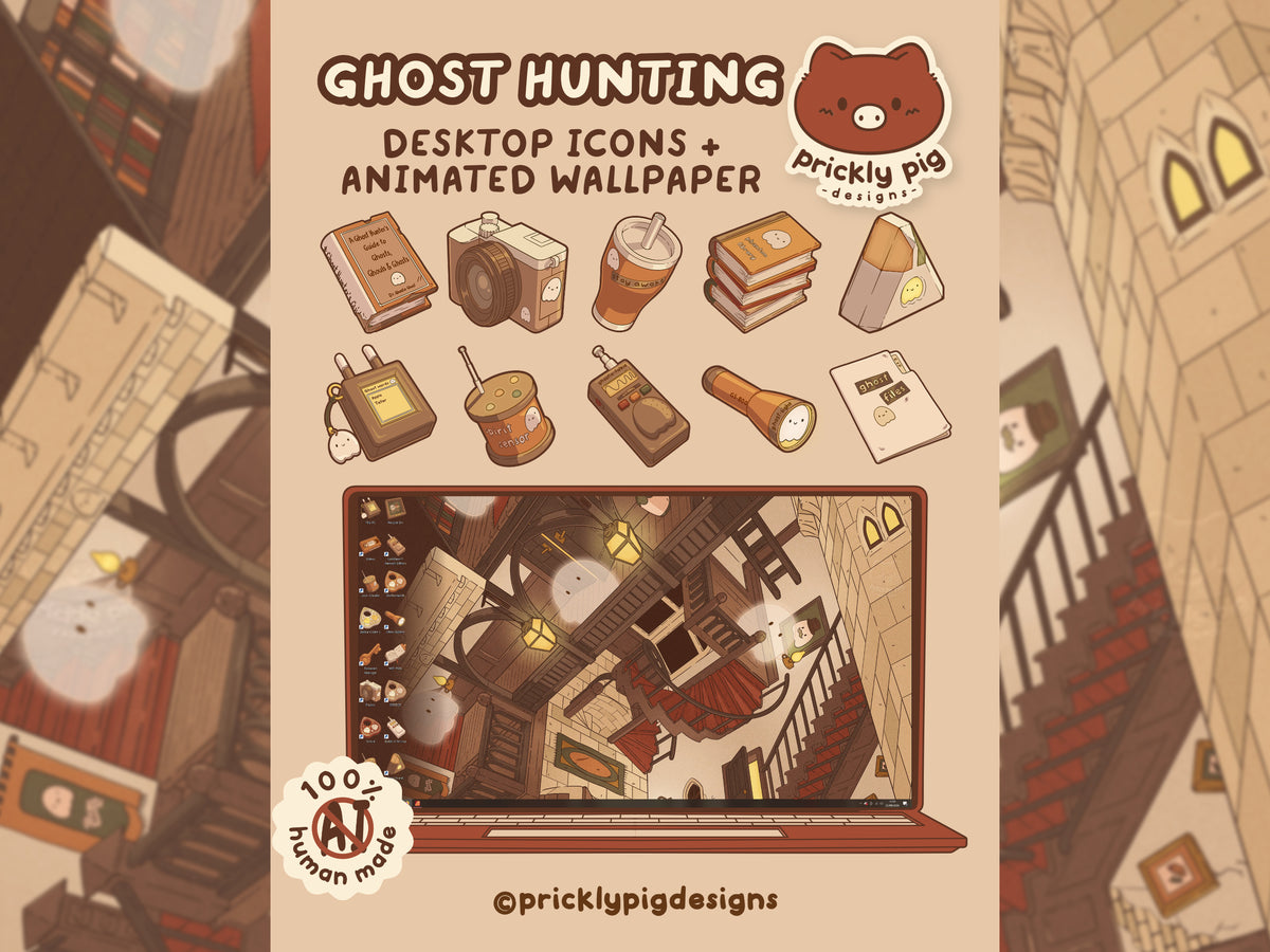 Ghost Hunting Desktop Folder Icon Pack for Windows + MAC