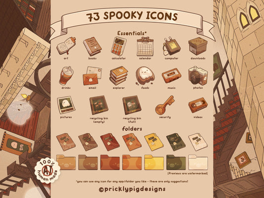 Ghost Hunting Desktop Folder Icon Pack for Windows + MAC
