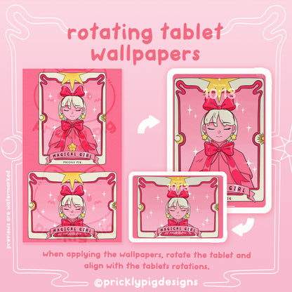 Example of how wallpaper rotates according to the device orientation.