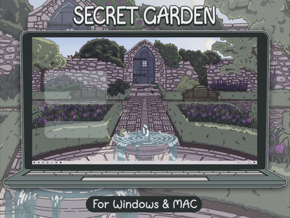 Secret Garden Aesthetic Desktop Folder Icon & Animated Wallpaper Pack for Windows + Mac