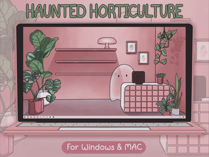 House Plant Aesthetic Desktop Folder Icon & Wallpaper Pack for Windows + Mac